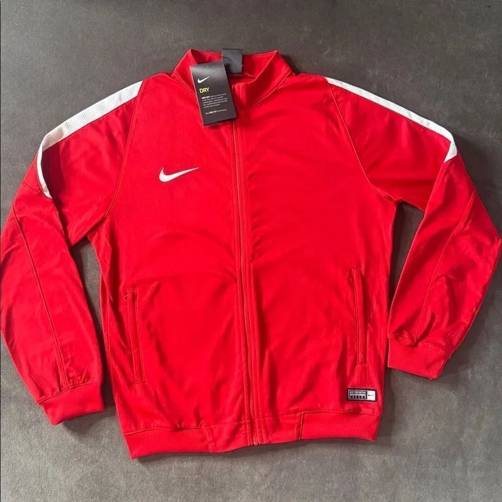 Nike Youth Unisex Red Dri-Fit Athletic Jacket Full Zip Size L NWT